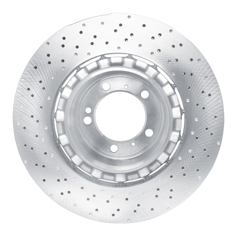 Porsche 911 Brake Rotor (1) - Rear Right - R1 Concepts - Drilled Carbon Alloy GeoMET - `15-`17